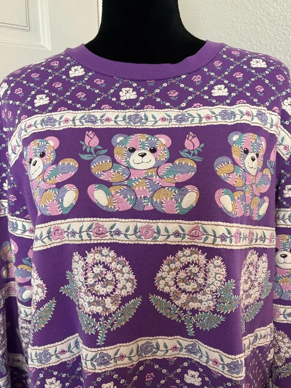 Vintage Scoop Teddy Bear Sweater - Image 3