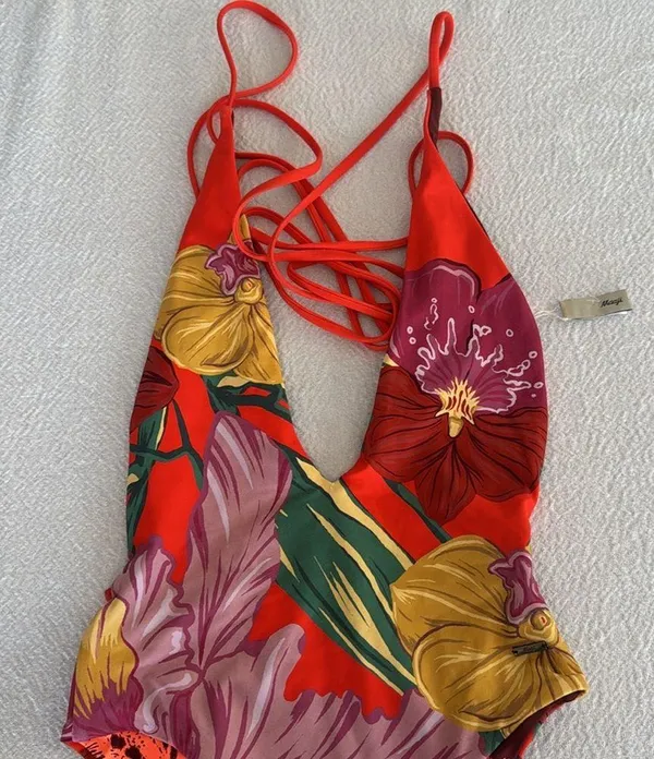Maaji Camellia Reversible One-Piece Swimsuit, Size Large, $169 - Image 14