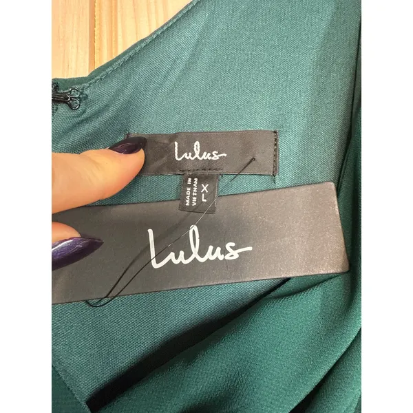 Lulus Heavenly Hues Forest Green Maxi Dress Bridesmaid Holiday Gala Extra Large - Image 7