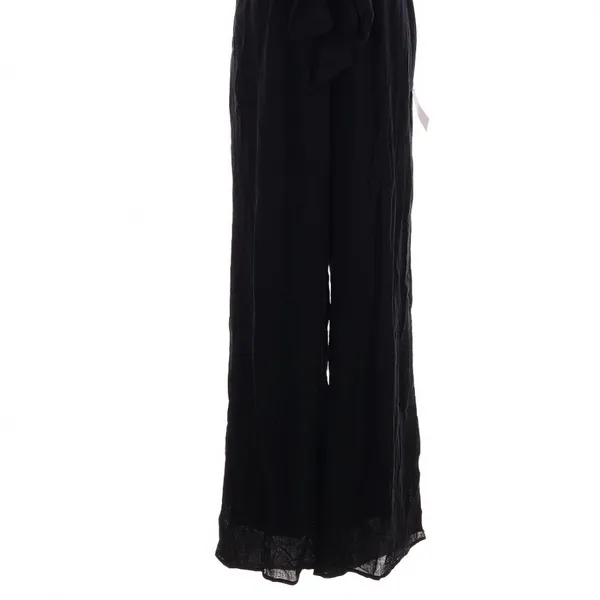 Lulus Trendy Aesthetic Black Smocked Tie Back Wide Leg Jumpsuit - Image 7