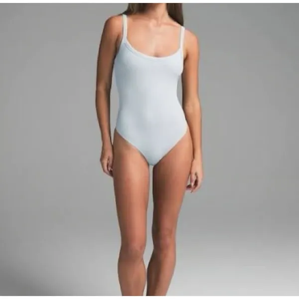 NWT Skims Cotton Jersey Scoop Neck Bodysuit in Zen Blue Size M $58 BD-THG-5515W - Image 3