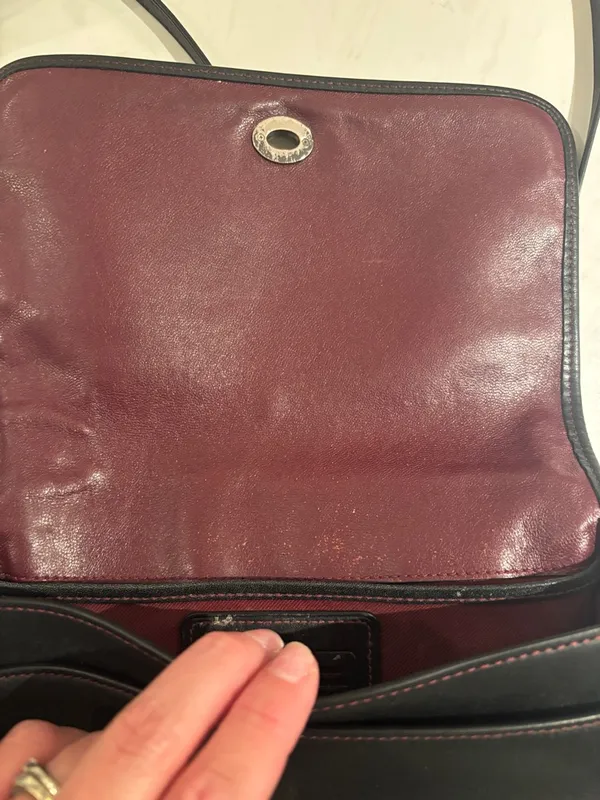 Classic Black Leather Crossbody Bag - Image 4