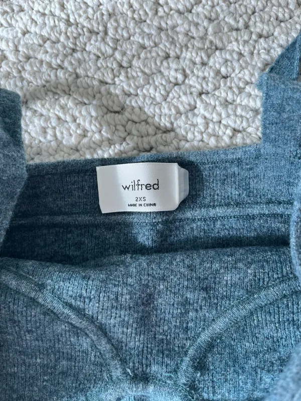 Aritzia Wilfred Turquoise Knit Top - Image 2