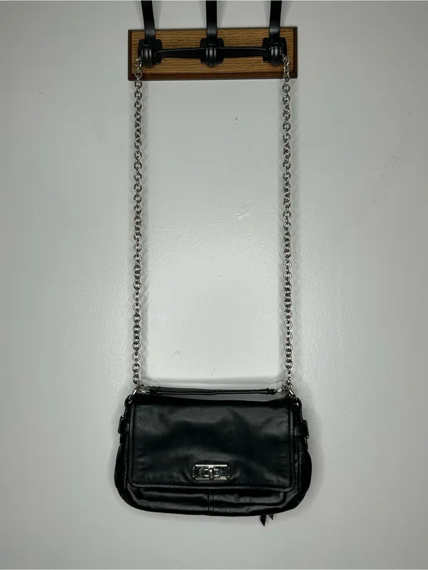 Coach Chelsea Convertible Crossbody Shoulder Bag Turnlock Flap Black F17825 - Image 2