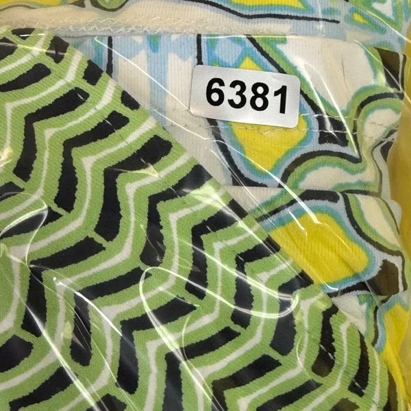 J.McLaughlin Womens Blue Green‎ Geometric Tile Print Wrap Dress Size M Catalina - Image 8