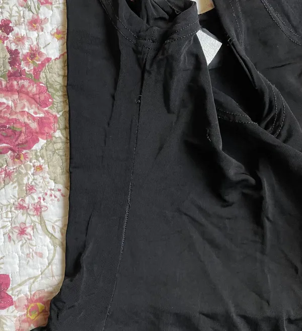 Vintage Black Ruffled Dress - Image 7