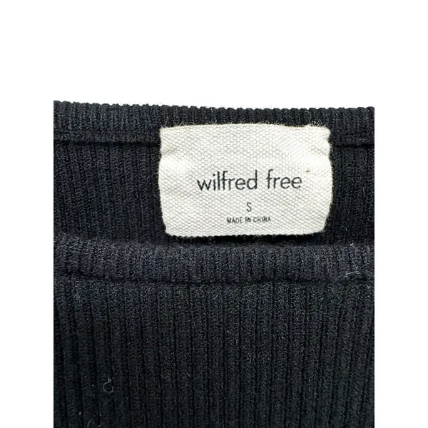 Wilfred Free Cutout Ribbed Mini Dress Black Sleeveless Bodycon Aritzia S LBD‎ - Image 5