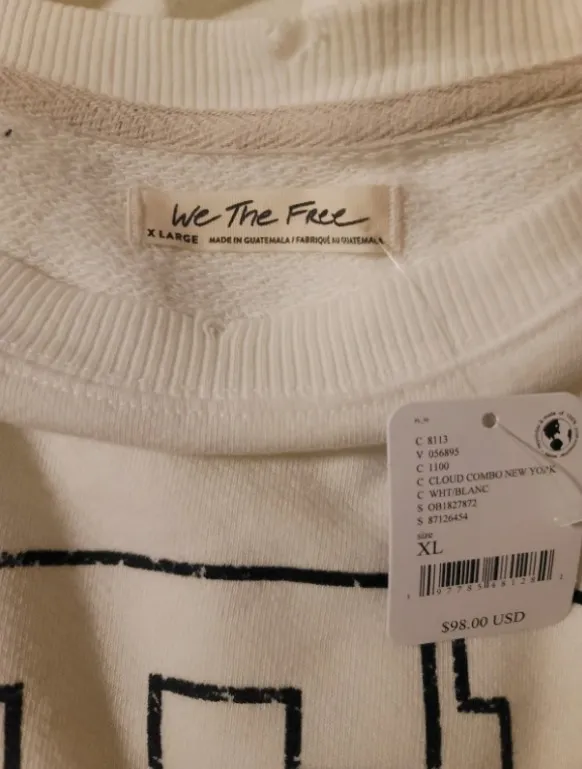 We the Free Graphic Camden Sweatshirt, XL, new - Image 3