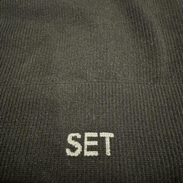 SET ACTIVE High-Neck Razor-Back Ribbed Tank in Onyx, Size M/L, Like New! - Image 4