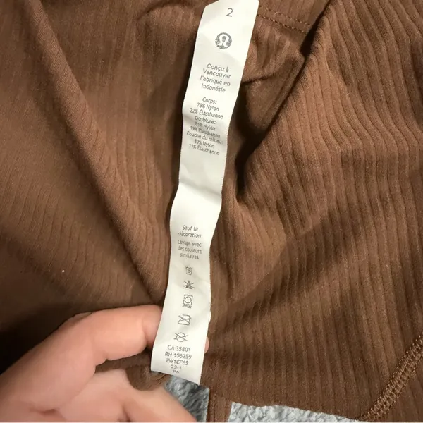Lululemon Align Strappy Ribbed Tank Top Java Size 2 - Image 6
