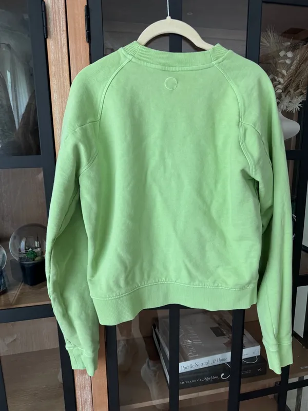 Outdoor Voices crewneck Jade Terry Green Sweatshirt Pullover Top lime - Image 3