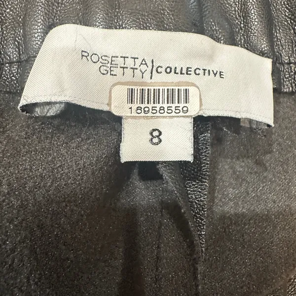 Rosetta Getty Black Faux Leather Maxi Skirt Size 8 Western Pencil Designer $300 - Image 10