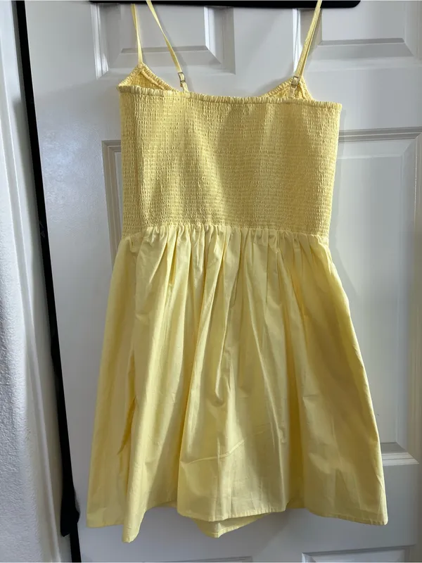 Abercrombie Dipped-Waist Smocked Mini Dress - Image 4