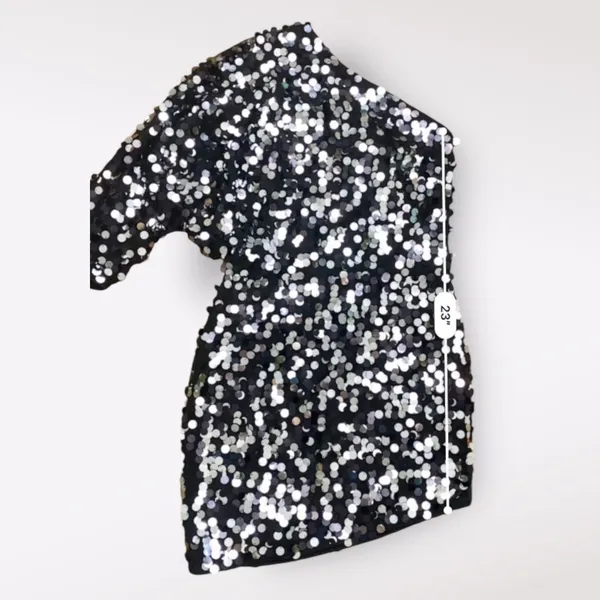 Revolve h:ours Darrell Mini Dress in Black Galaxy‎ Size M - Image 4