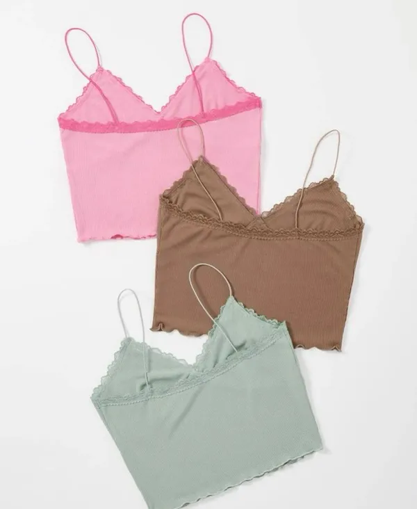 SheIn Lace Tank Pack Of 3 - Image 2