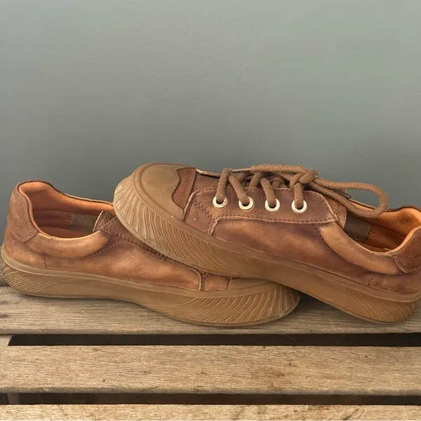 Paul Green Leather Sneakers‎ Size 7.5 A31 - Image 5