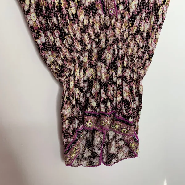 Poupette St. Barth Women's Boho Pink Fressia Amora Romper Size Small - Image 12