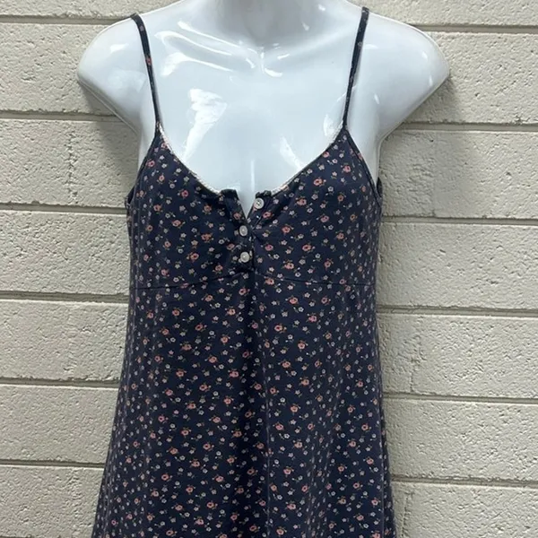 Brandy Melville Blue Floral Mini Dress one size - Image 5