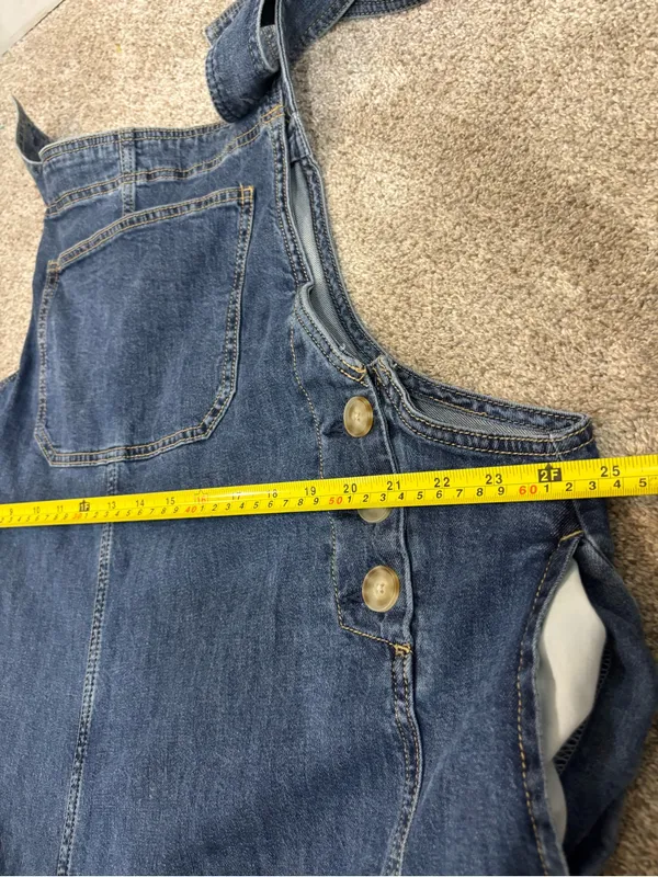 Molly Yeh Women's Easy Denim Overalls Plus Size 2X Wide leg adjustable straps - Image 9