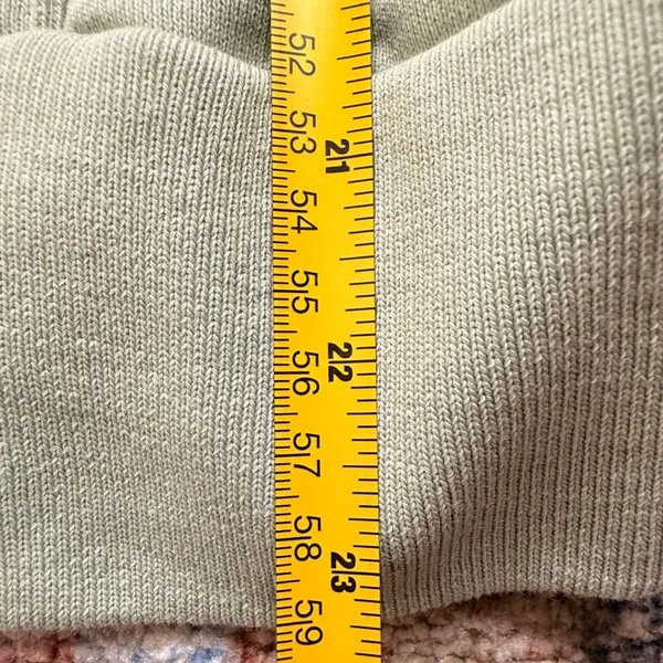 Everlane Organic Cotton Short Sleeve Hoodie Sage Green Small French Terry - Image 7