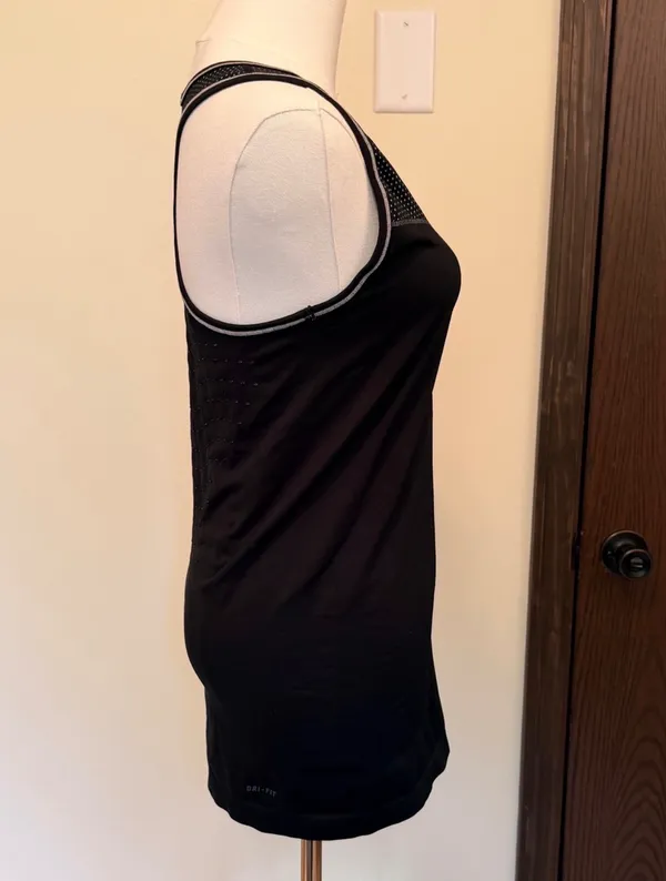 Nike pro black mesh dri-fit racerback tank top - Image 4