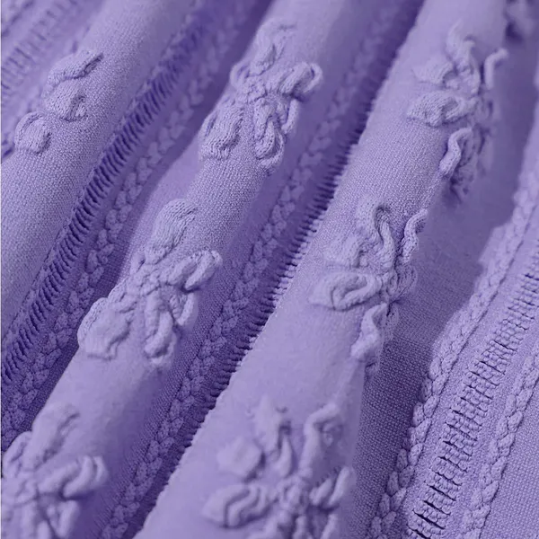 BERLOOK Purple Jacquard Bikini Bottom ONLY 11 - Image 7