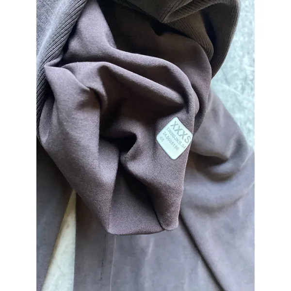 Lululemon Softstreme High-Rise Pant Espresso Brown Wide Leg Slit Hem XXXS 00 - Image 8