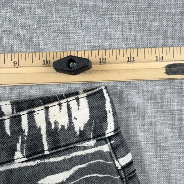 Vintage Guess By Georges Marciano Jeans Womens 28 Gray Zebra Skinny Ankle Zip - Image 11