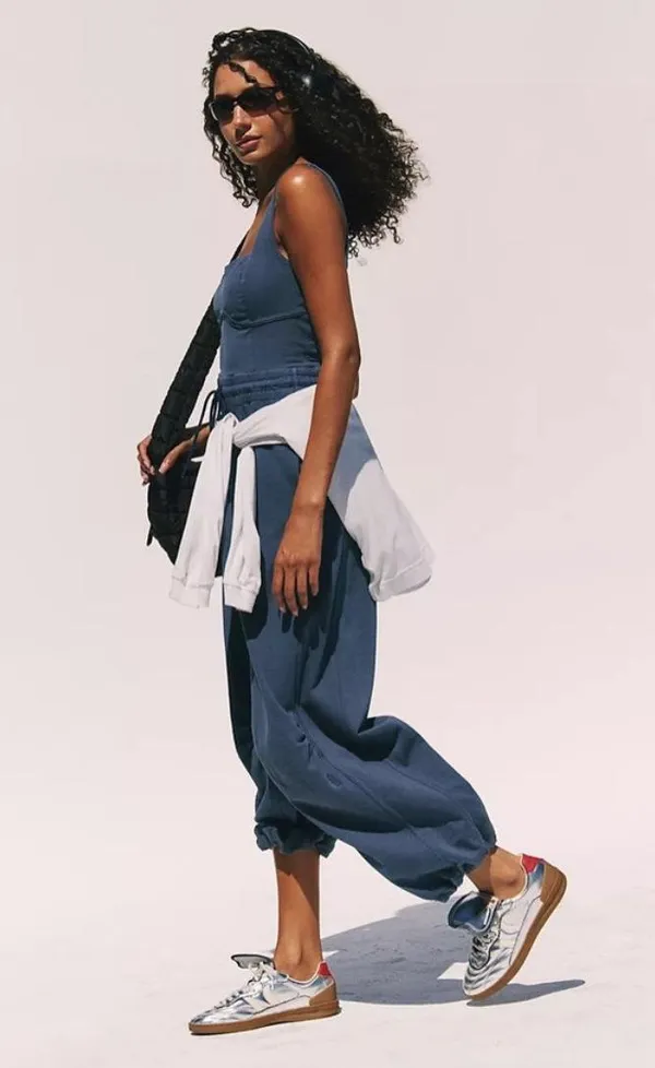 NWT Free People Movement Inbound Onesie In Midnight Navy $128 MSRP New with tags - Image 4