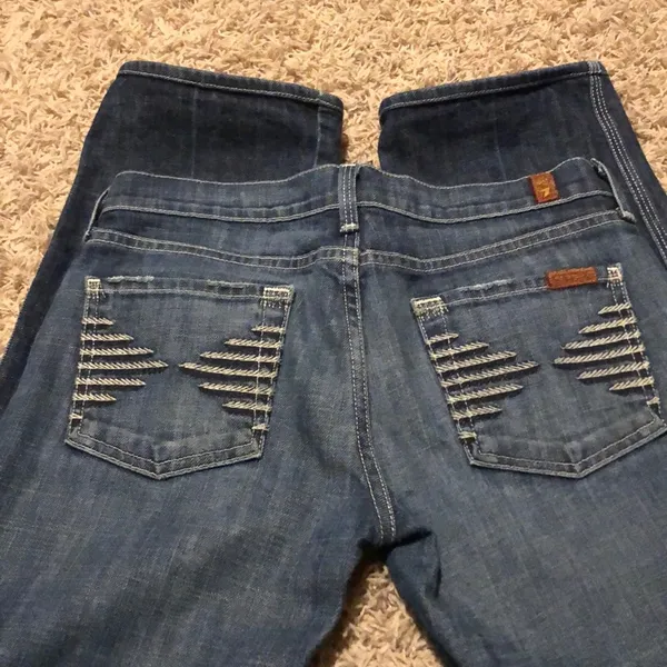 7 For All Mankind - Colette Size 26 Straight Leg Jeans - Image 5