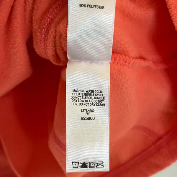 Cabelas Womens Fleece Pullover Quarter Zip Coral Orange L77SH262 Size M - Image 6