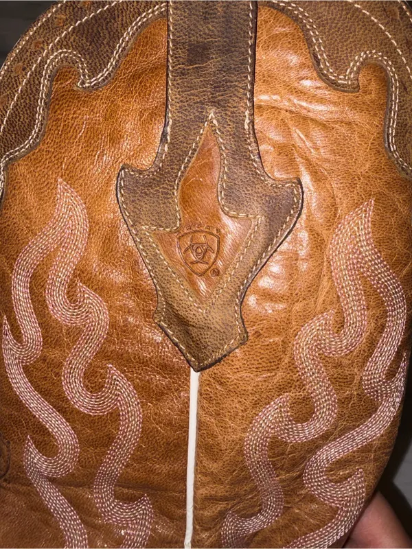 Ariat Quickdraw Western Boots Leather Pink Details Size 6.5 - Image 6