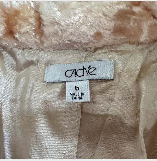 Cache cream jacket with tie belt size 6 - Image 5
