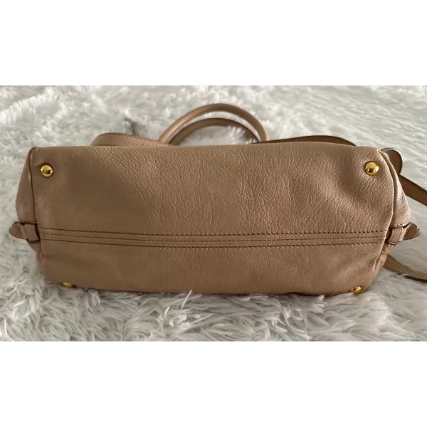 Miu‎ Miu Leather Cammeo Madras 2 Way Satchel Bag Handbag - Image 4