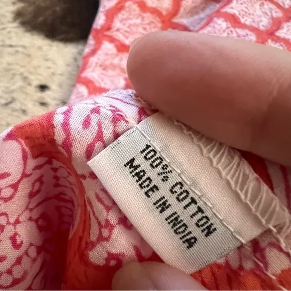 ROLLER‎ RABIT Red Patterned Cotton Tunic Top Size Medium - Image 6
