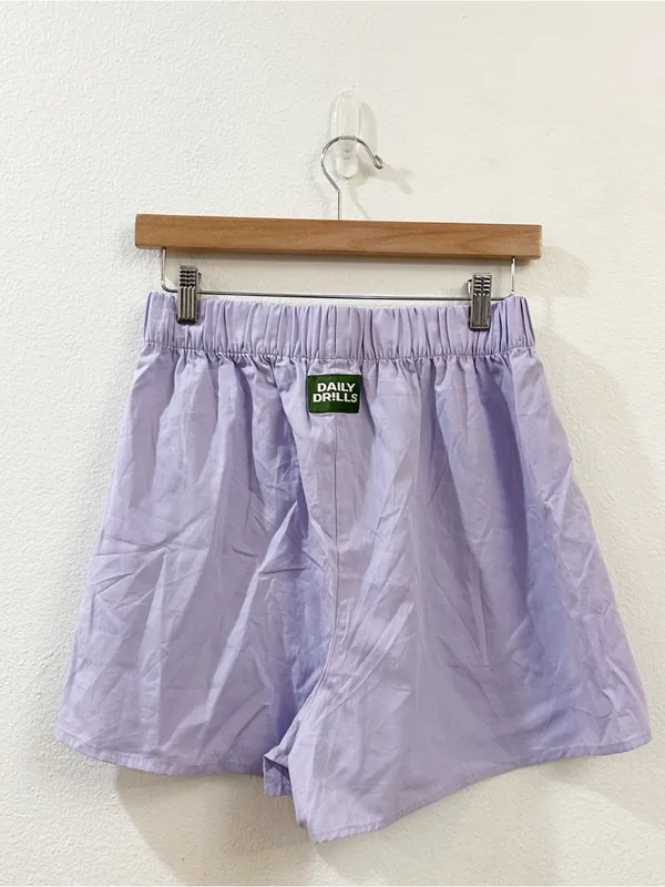 Daily Drills Poplin Resort Shorts in Wink Lavender Size XS/S - Image 6