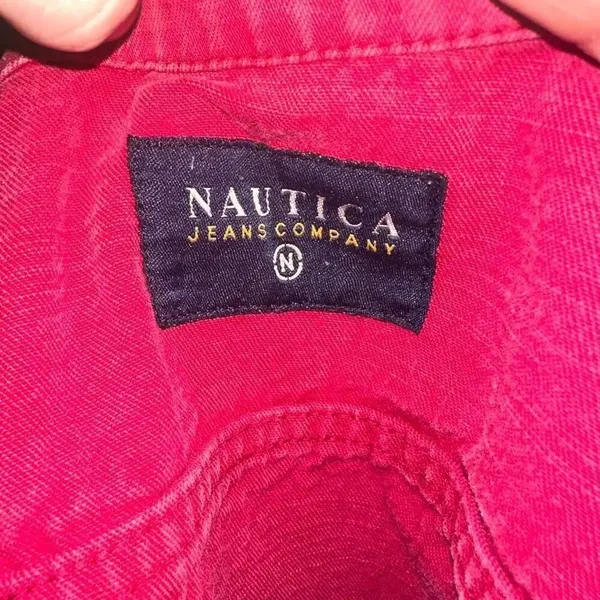 Nautica Jean Company red classic colorful denim M jacket - Image 4