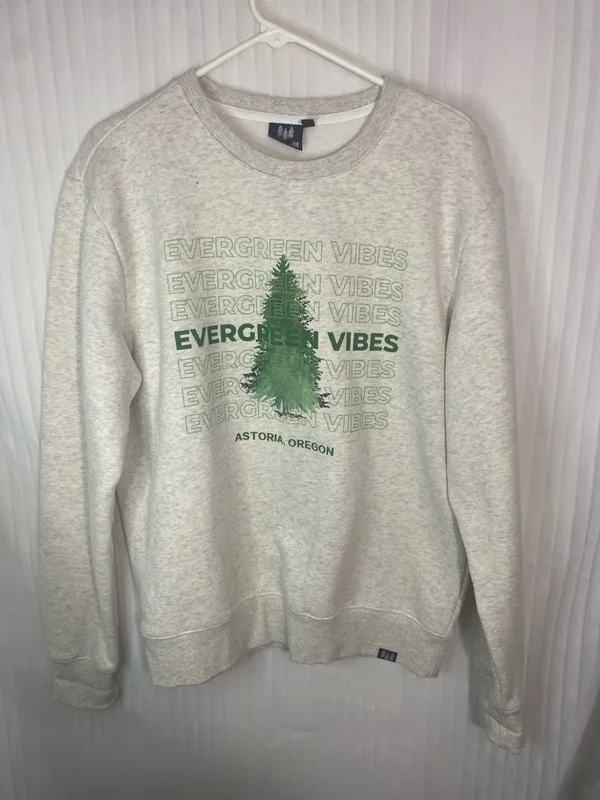 Storia Evergreen Vibes Graphic Crewneck Sweatshirt - Light Heather Gray - Image 2