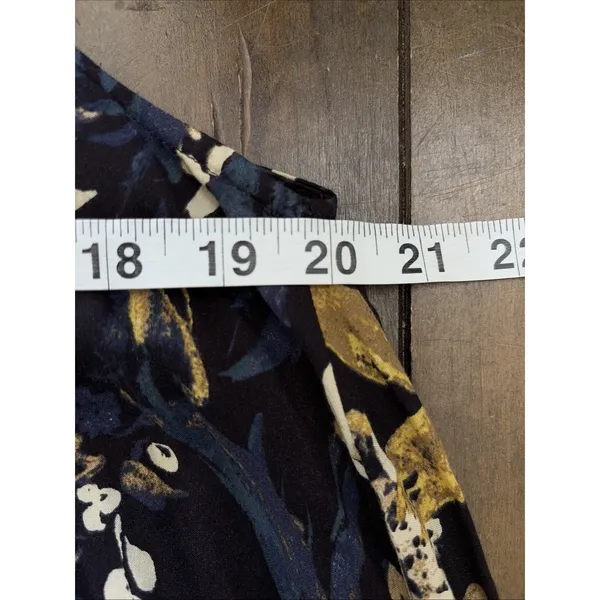 Kimchi Blue Floral Sleeveless Tunic Dress Womens Size M Navy Boho Rayon - Image 7
