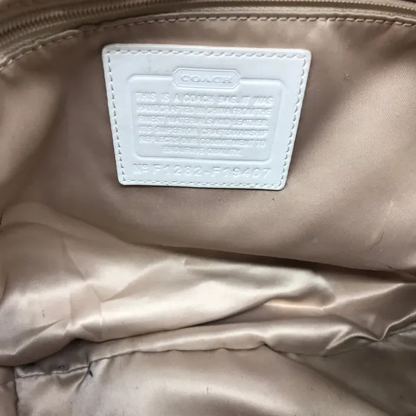 COACH White C Dotted Design Leather Crossbody Bag - Image 7