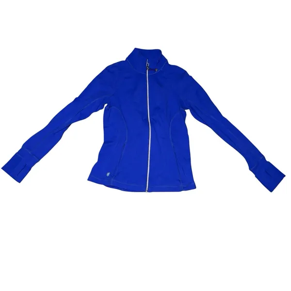 Athleta Hope 2 Running Jacket XS Blue CYA Yoga Coat Full Zip 721863 Women's - Image 11