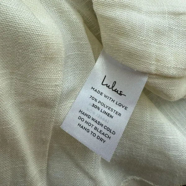 Lulus Miss Punctuality Ivory Cropped Lightweight Linen Blazer Small - Image 10