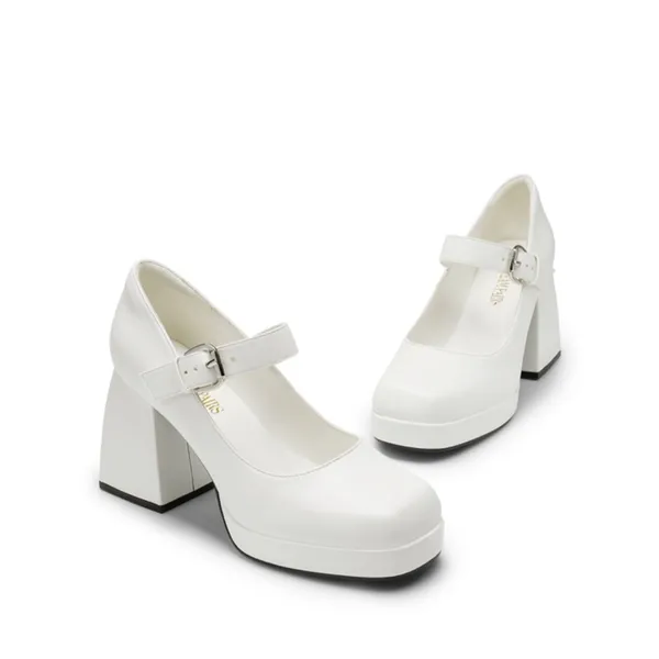 Dream Pairs White Heels Elegant Design - Image 5