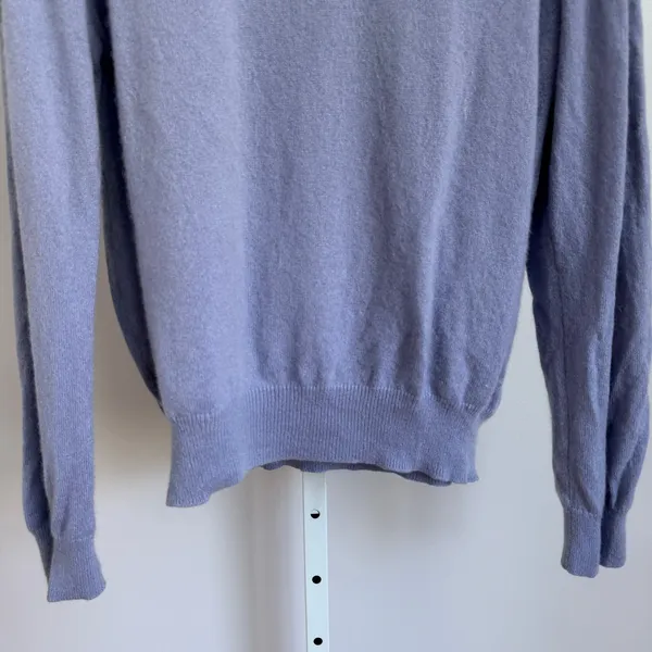 Charter Club‎ Cashmere Office Siren Academia Preppy Mock Neck Sweater XL Purple - Image 8