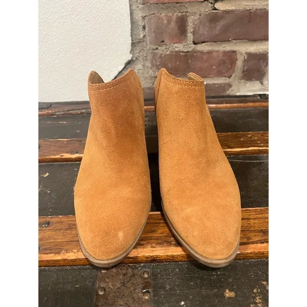 Franco Sarto Denzel Tan Suede 90s Minimalist Heeled 7.5 - Image 3