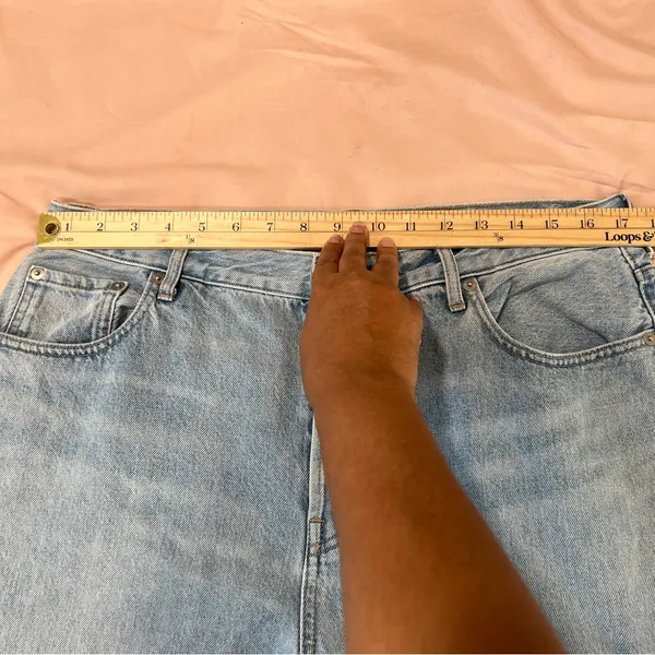 Everlane Cotton Light Blue Denim Button Fly High Rise‎ Straight Ankle Jean - Image 11