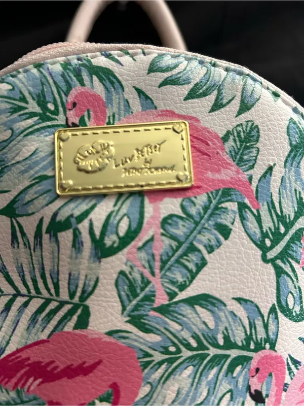 Betsey Johnson Pink Flamingo Print Mini Backpack - Image 8