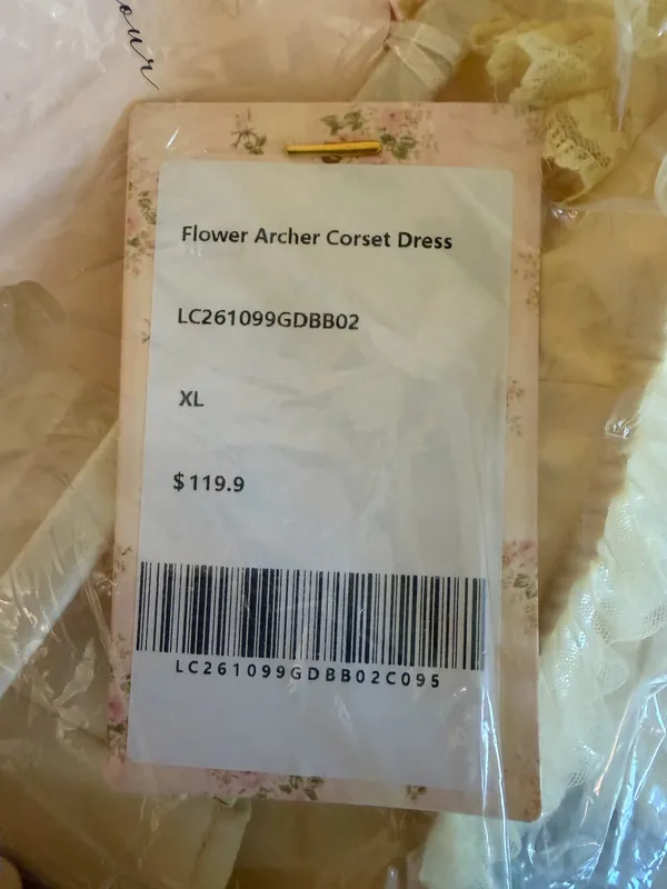 NEW LaceMade Flower Archer Corset Dress Size XL - Image 11