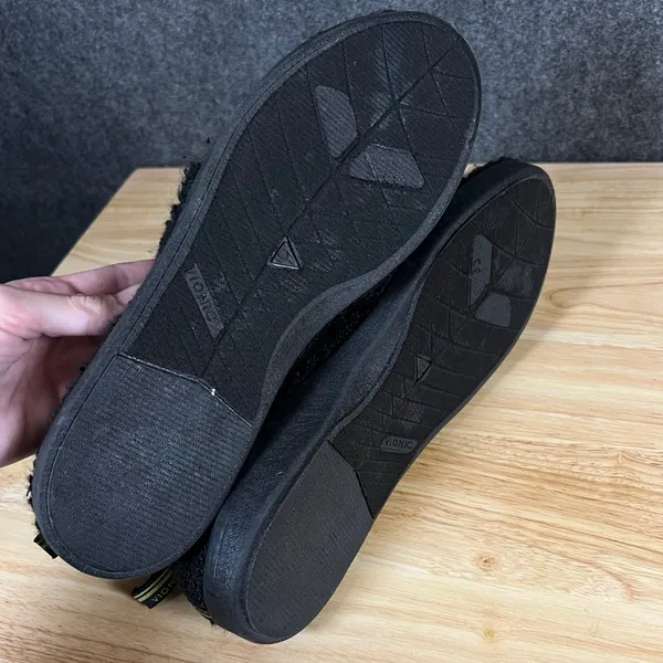 Vionic Beach Malibu Black Teddy Faux Shearling Slip On Sneakers Womens 10 - Image 9