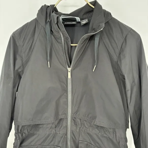 Mountain Hardwear Zenell Hooded Trench Coat Black Women's Small S Jacket - Image 8